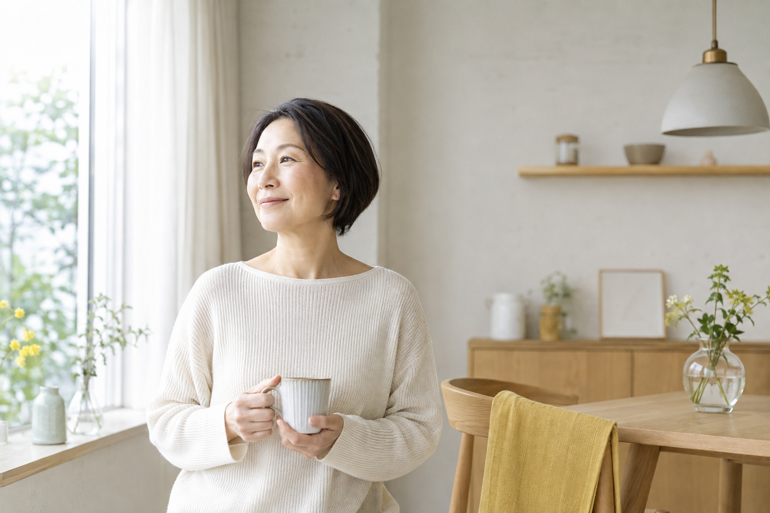 心地よい朝を迎える生活の変化を表したイメージ